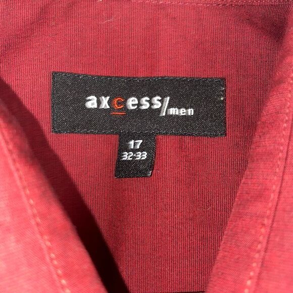 Axcess men button down dress shirt w/front pockets sz 17 32-33 - Picture 6 of 8